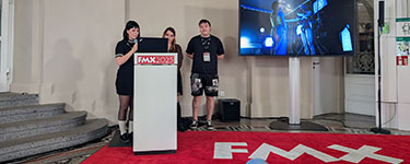 Presenting the installation at the Film & Media Exchange in Stuttgart in a 7 minute talk