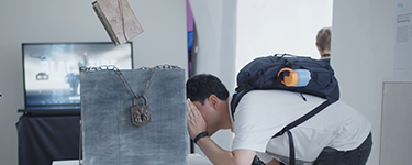 Exhibiting The Summoning during the Expanded Play event in Linz