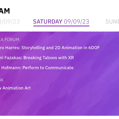 Schedule design for saturday during the festival