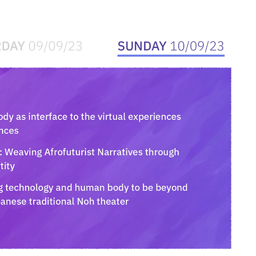 Schedule design for sunday during the festival
