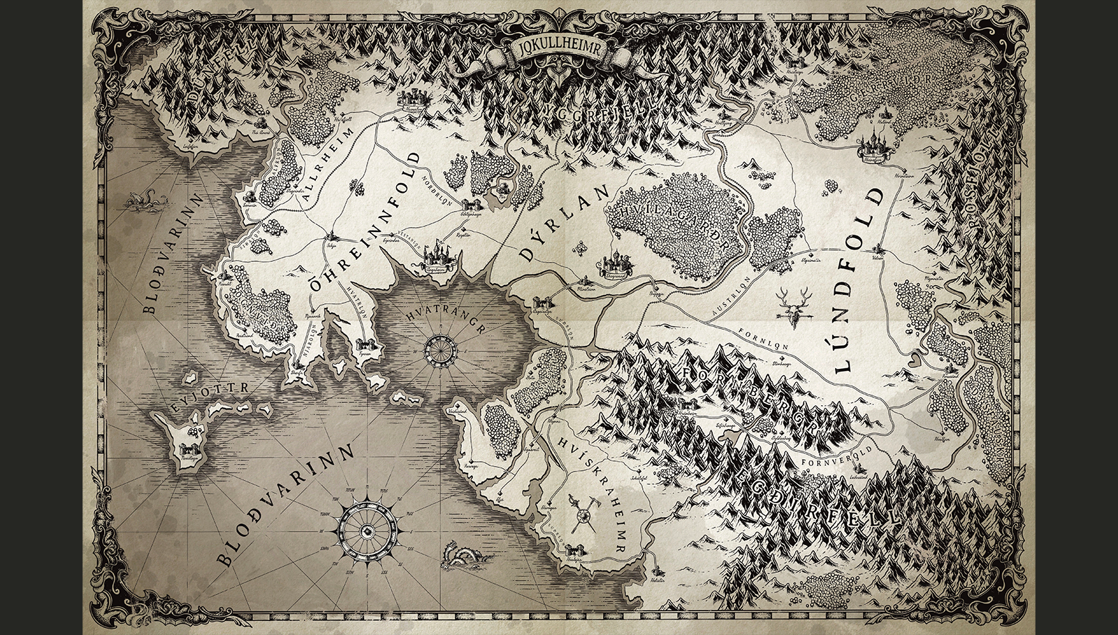 Hvilagardr Map