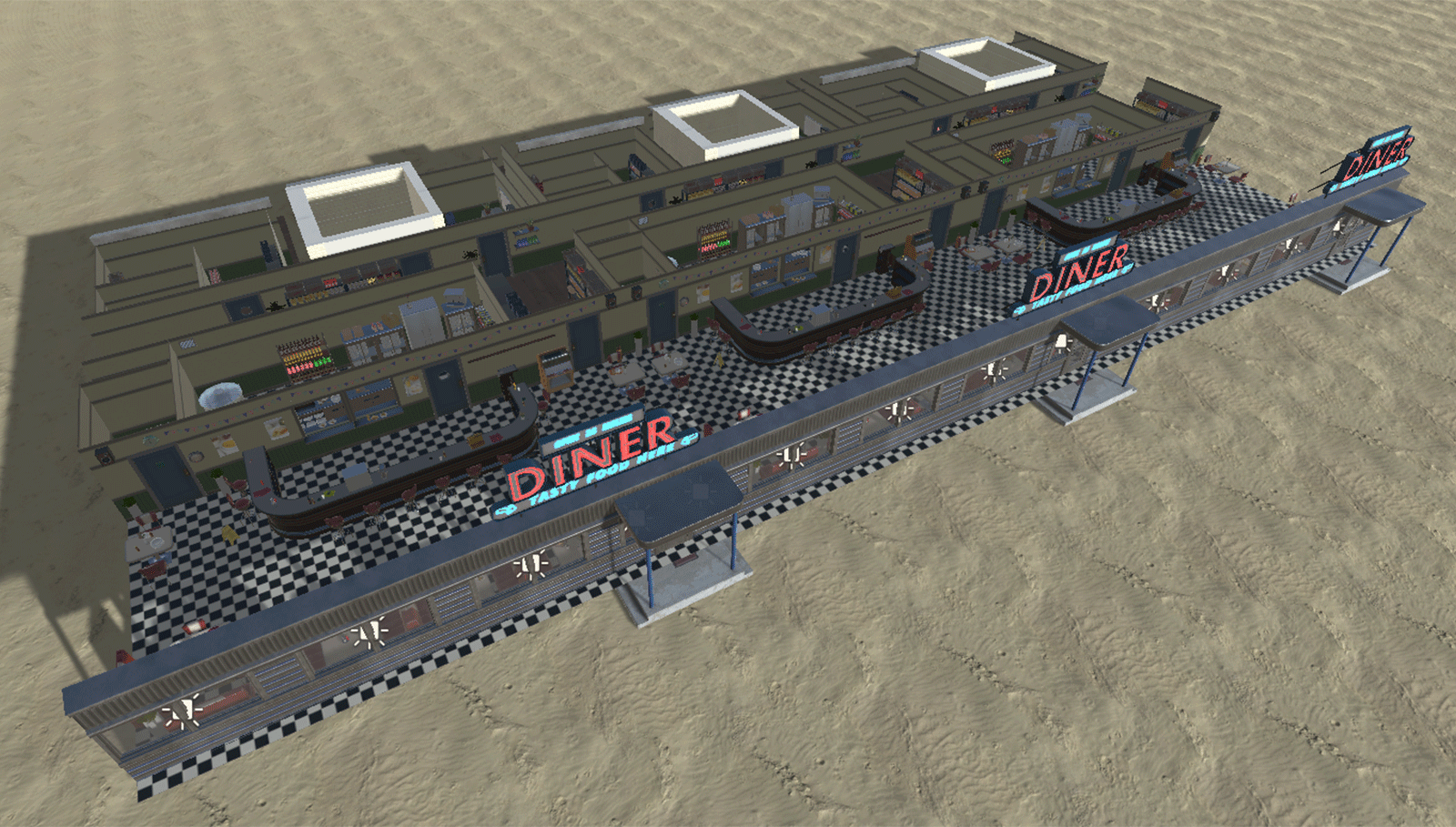Revill Level Design Diner Layout 2